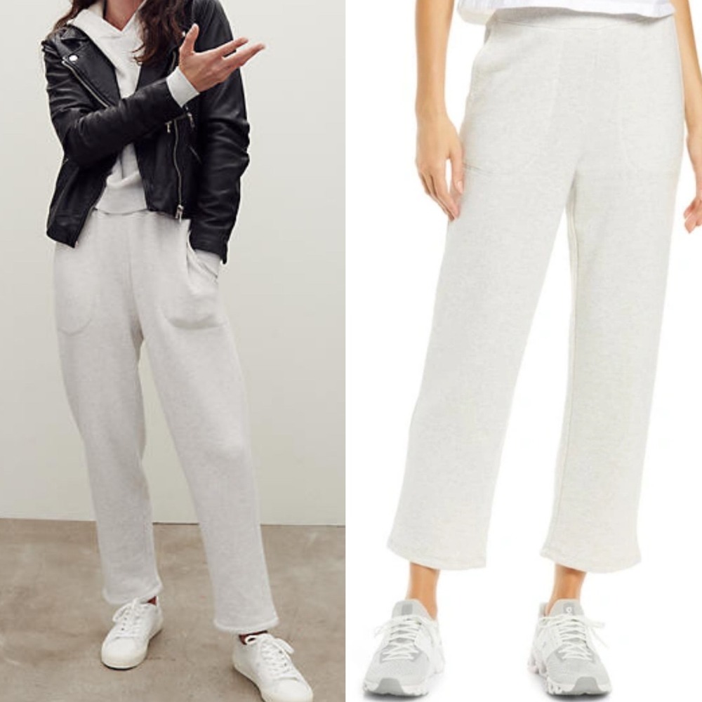 Madewell Sweatpants‎ Womens Size XL MWL Airyterry NEW Cotton Heather Light Grey
